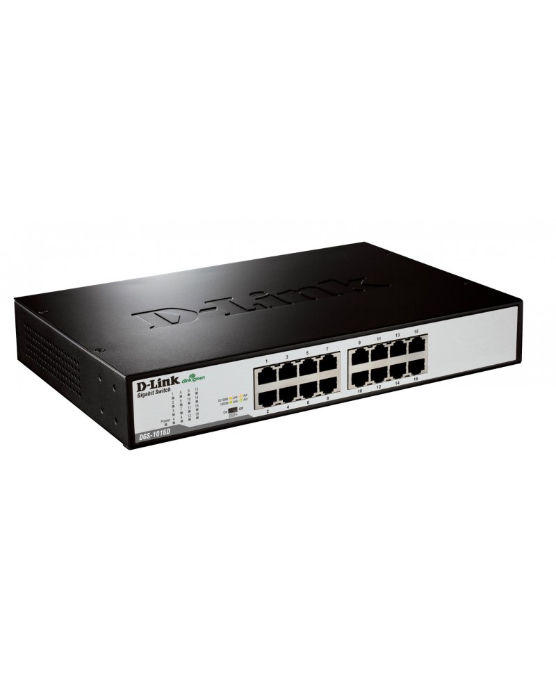 icecat_D-Link DGS-1016D E switch No administrado Negro, Metálico