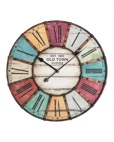 icecat_TFA-Dostmann 60.3021 reloj de pared Reloj de pared mecánico Círculo Cian, Marfil, Rojo, Amarillo