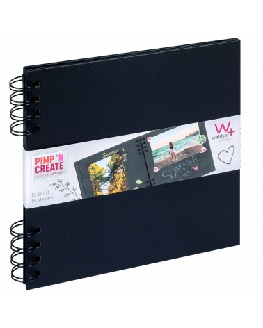 icecat_Walther Pimp and create photo album Black 30 sheets Spiral binding