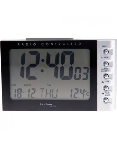 icecat_Technoline WT 188 despertador Reloj de sobremesa digital Negro, Plata