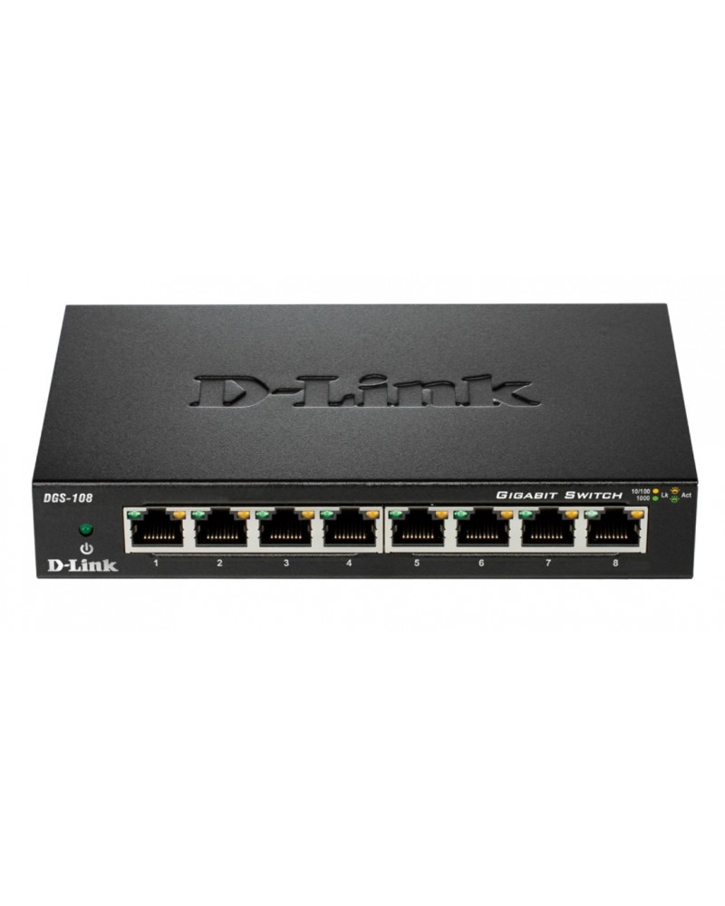 icecat_D-Link DGS-108 commutateur réseau Non-géré Noir