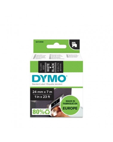 icecat_DYMO D1 - Etiquetas estándar - Blanco sobre negro - 24mm x 7m