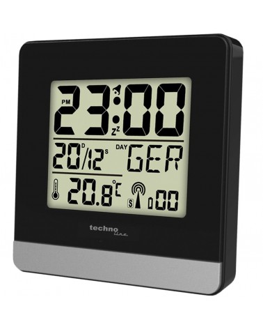 icecat_Technoline WT260 Reloj despertador digital Negro, Plata