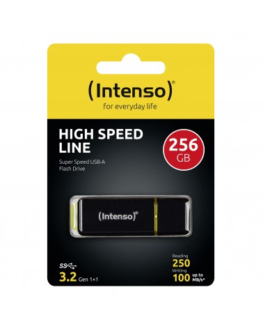 icecat_Intenso High Speed Line USB paměť 256 GB USB Typ-A 3.2 Gen 1 (3.1 Gen 1) Černá, Žlutá
