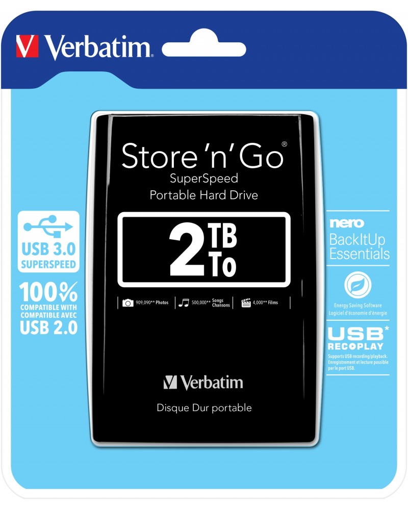icecat_Verbatim Portables Festplattenlaufwerk Store 'n' Go USB 3.0, 2 TB, Schwarz