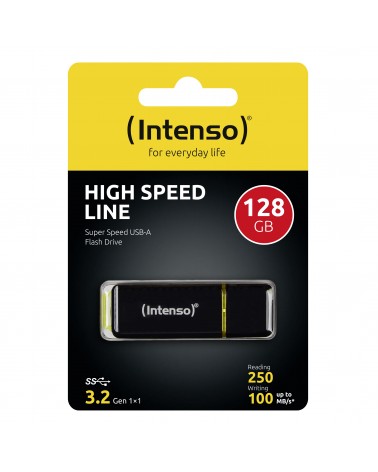 icecat_Intenso High Speed Line USB-Stick 128 GB USB Typ-A 3.2 Gen 1 (3.1 Gen 1) Schwarz, Gelb