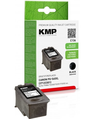 icecat_KMP C136 cartucho de tinta 1 pieza(s) Compatible Alto rendimiento (XL) Negro