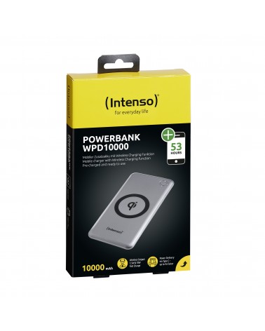 icecat_Intenso WPD10000 batteria portatile Polimeri di litio (LiPo) 10000 mAh Carica wireless Argento