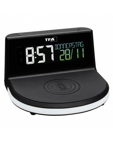 icecat_TFA-Dostmann Digitalwecker schwarz Digital alarm clock Black, White