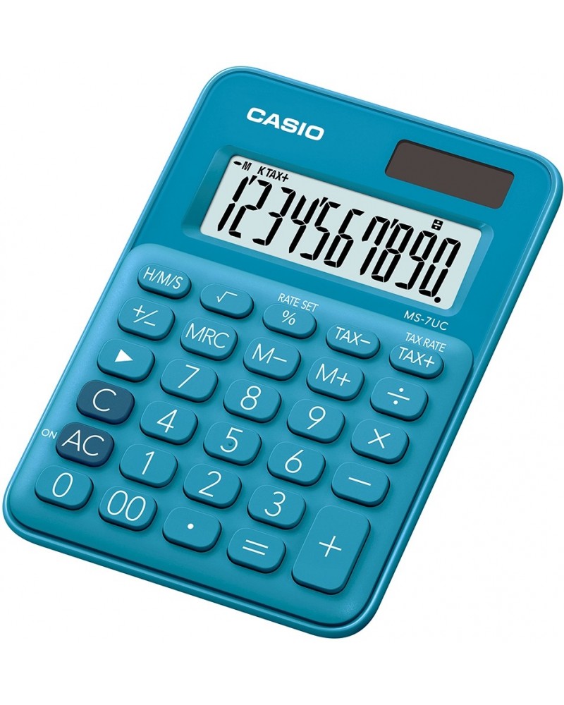 icecat_Casio MS-7UC kalkulačka Desktop Kalkulačka s displejem Modrá