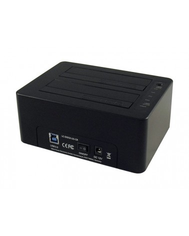 icecat_LC-Power LC-DOCK-U3-CR dokovací stanice pro úložná zařízení USB 3.2 Gen 1 (3.1 Gen 1) Type-A Černá