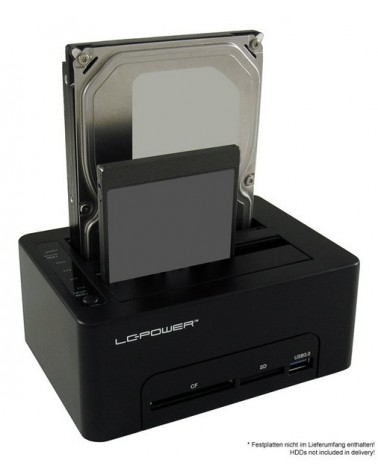 icecat_LC-Power LC-DOCK-U3-CR dokovací stanice pro úložná zařízení USB 3.2 Gen 1 (3.1 Gen 1) Type-A Černá