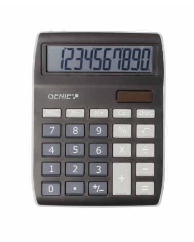 icecat_Genie 840 BK calculatrice Bureau Calculatrice à écran Noir, Gris