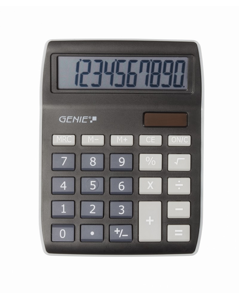 icecat_Genie 840 BK calculatrice Bureau Calculatrice à écran Noir, Gris