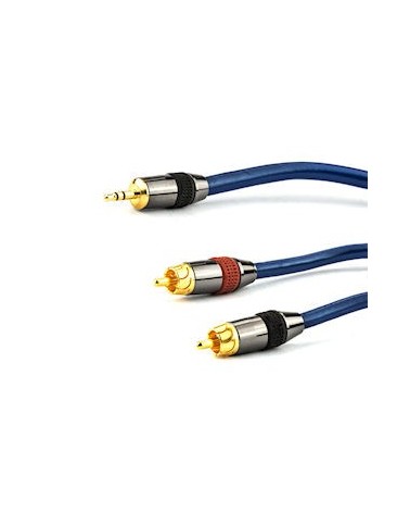 icecat_e+p B 813 audio kabel 1,5 m 3.5mm 2 x RCA Modrá