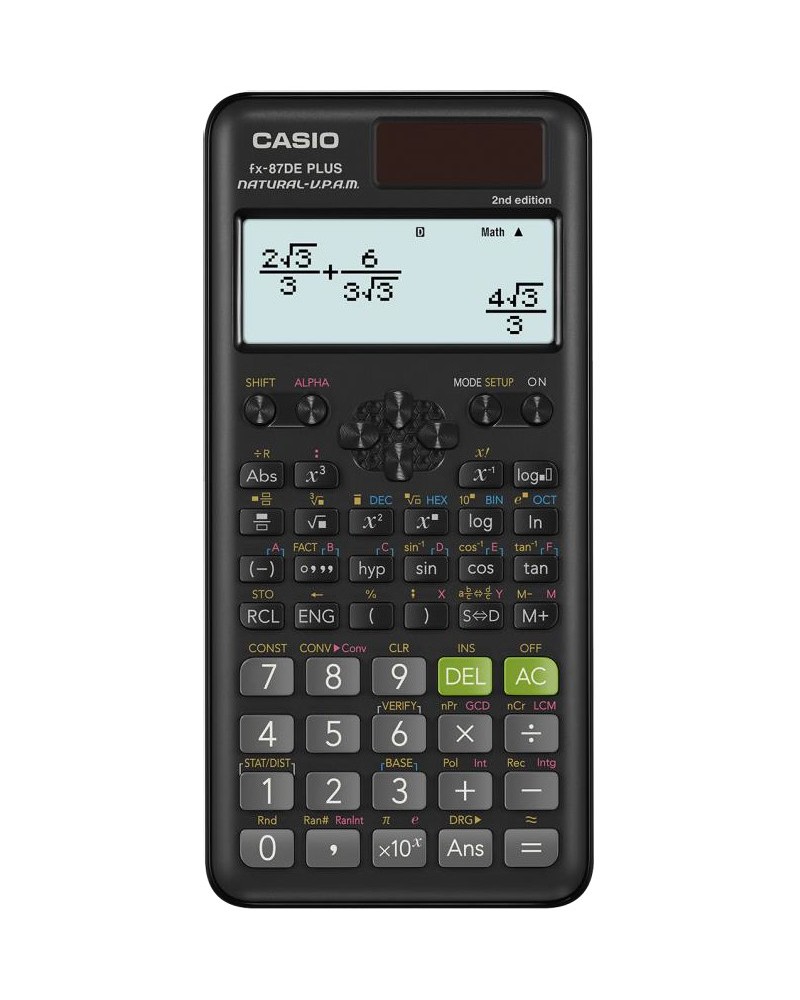 icecat_Casio FX-87DE Plus 2nd edition calcolatrice Tasca Calcolatrice scientifica Nero