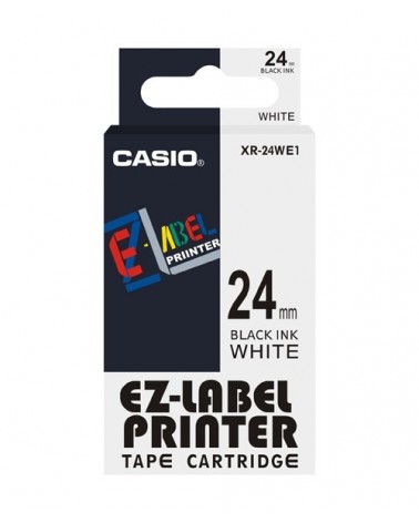 icecat_Casio XR-24WE1 cinta para impresora de etiquetas Negro sobre blanco