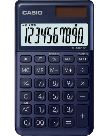icecat_Casio SL-1000SC-NY calculatrice Poche Calculatrice basique Bleu