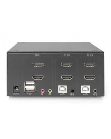 icecat_Digitus Conmutador KVM, 2 puertos, pantalla dual, 4K, HDMI®