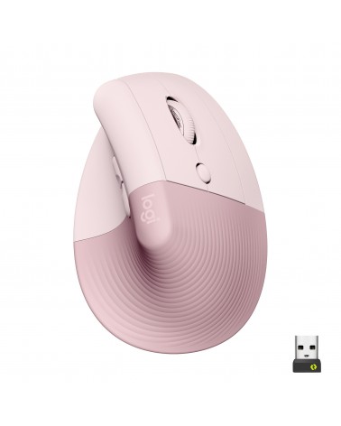 icecat_Logitech Lift Mouse Ergonomico Verticale, Senza Fili, Ricevitore Bluetooth o Logi Bolt USB, Clic Silenziosi, 4 Tasti,