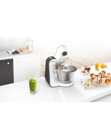 icecat_Bosch MUM5 Start Line universal robot de cocina 800 W 3,9 L Naranja, Plata, Transparente, Blanco