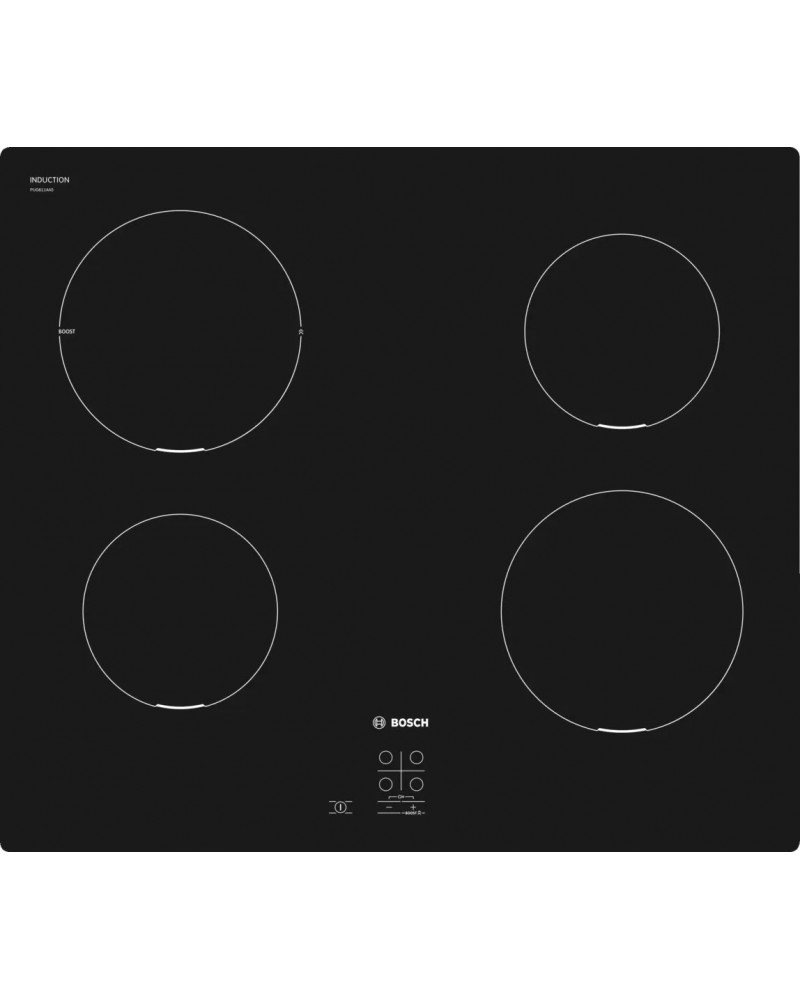 icecat_Bosch Serie 2 PUG611AA5E hob Black Countertop 60 cm Zone induction hob 4 zone(s)