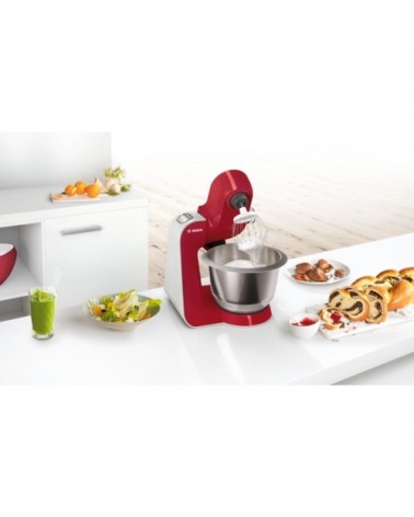 icecat_Bosch MUM58720 robot da cucina 1000 W 3,9 L Grigio, Rosso, Acciaio inossidabile