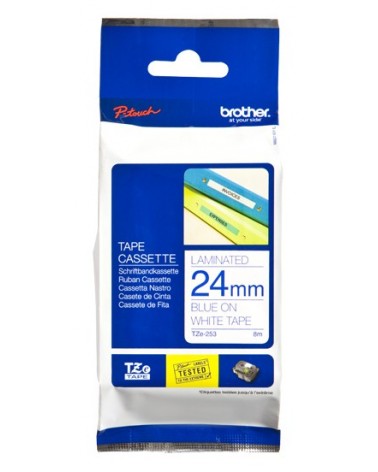icecat_Brother TZe-253 páska pro tvorbu štítků Modrá na bílé