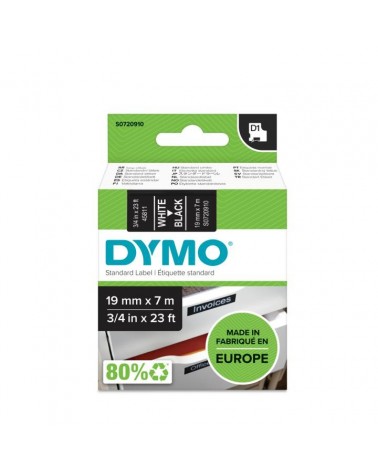 icecat_DYMO D1 Standard - White on Black - 19mm páska pro tvorbu štítků Bílá na černé