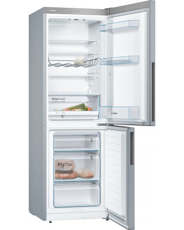 icecat_Bosch Serie 4 KGV33VLEA frigorifero con congelatore Libera installazione 289 L E Acciaio inossidabile