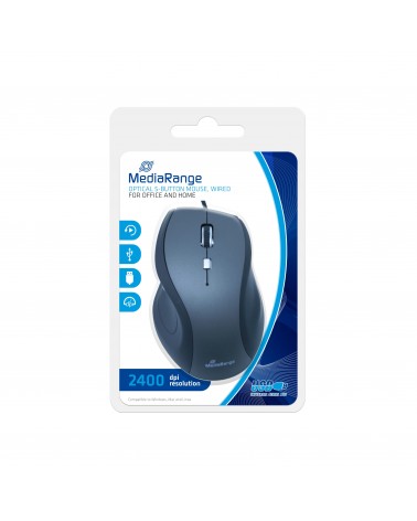 icecat_MediaRange MROS202 myš Pro praváky USB Typ-A Optický 2400 DPI
