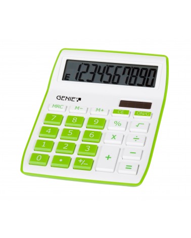 icecat_Genie 840 G calcolatrice Desktop Calcolatrice con display Verde, Bianco