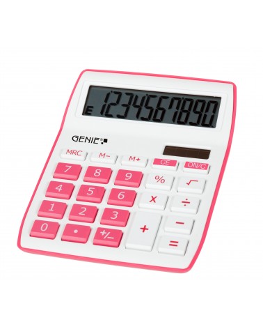 icecat_Genie 840 P calcolatrice Desktop Calcolatrice con display Rosa, Bianco