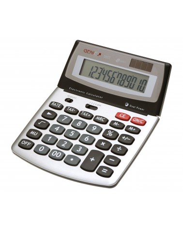icecat_Genie 560 T kalkulačka Desktop Kalkulačka s displejem Černá, Stříbrná
