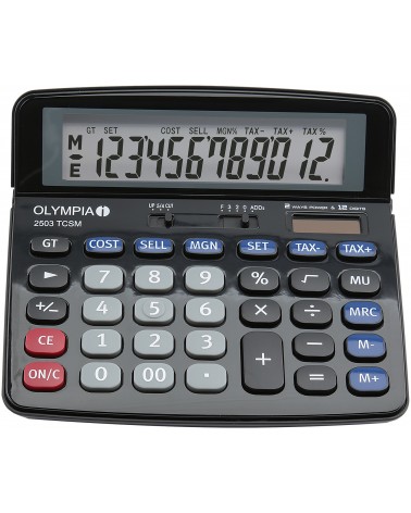 icecat_Olympia 2503 calculadora Escritorio Calculadora financiera Negro, Azul, Gris
