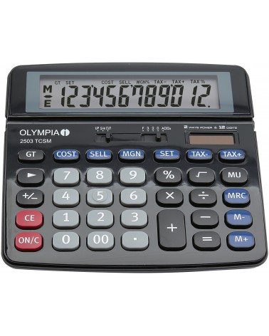 icecat_Olympia 2503 calcolatrice Desktop Calcolatrice finanziaria Nero, Blu, Grigio