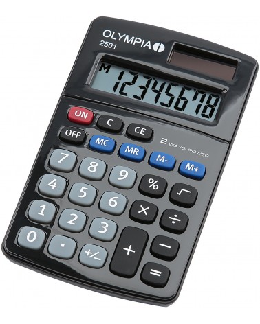 icecat_Olympia 2501 calculadora Escritorio Calculadora básica Negro, Azul, Gris