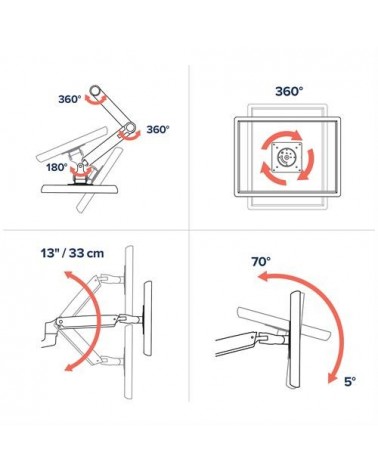 icecat_Ergotron LX Series LX Wall Mount LCD Arm 86,4 cm (34") Alluminio