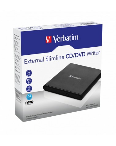 icecat_Verbatim External Slimline CD DVD Writer optická disková jednotka DVD±RW Černá