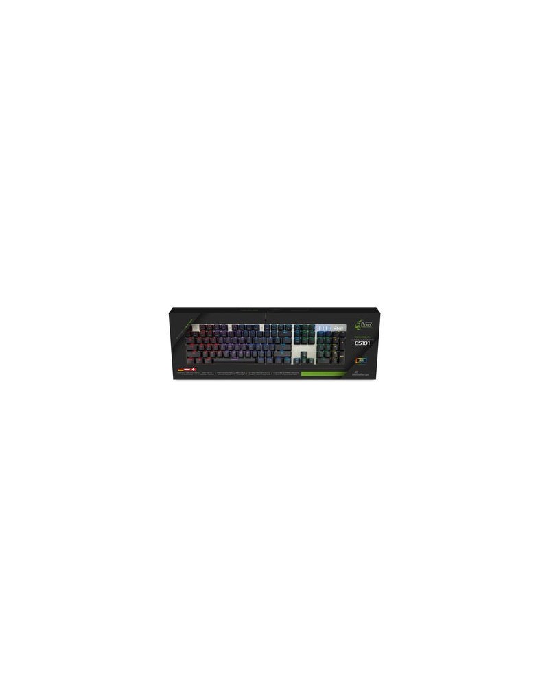 icecat_MediaRange MRGS101 teclado USB QWERTZ Alemán Negro, Plata