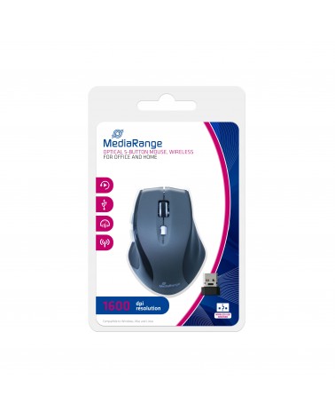 icecat_MediaRange MROS203 mouse Mano destra RF Wireless Ottico 1600 DPI