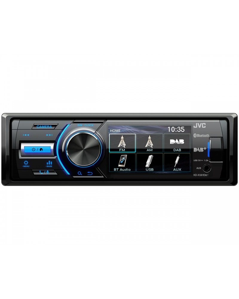 icecat_JVC KD-X561DBT automobilový mediální přijímač Černá, Modrá 180 W Bluetooth
