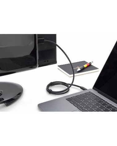icecat_Digitus AK-300330-050-S adaptér k video kabelům 5 m USB typu C DisplayPort Černá