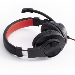 icecat_Hama HS-USB400 Headset Wired Head-band Gaming USB Type-A Black, Red