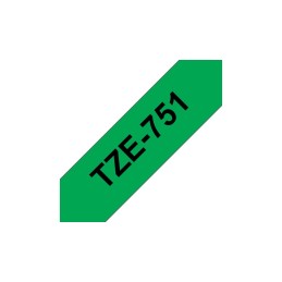 icecat_Brother TZe-751 páska pro tvorbu štítků Černá na zelené