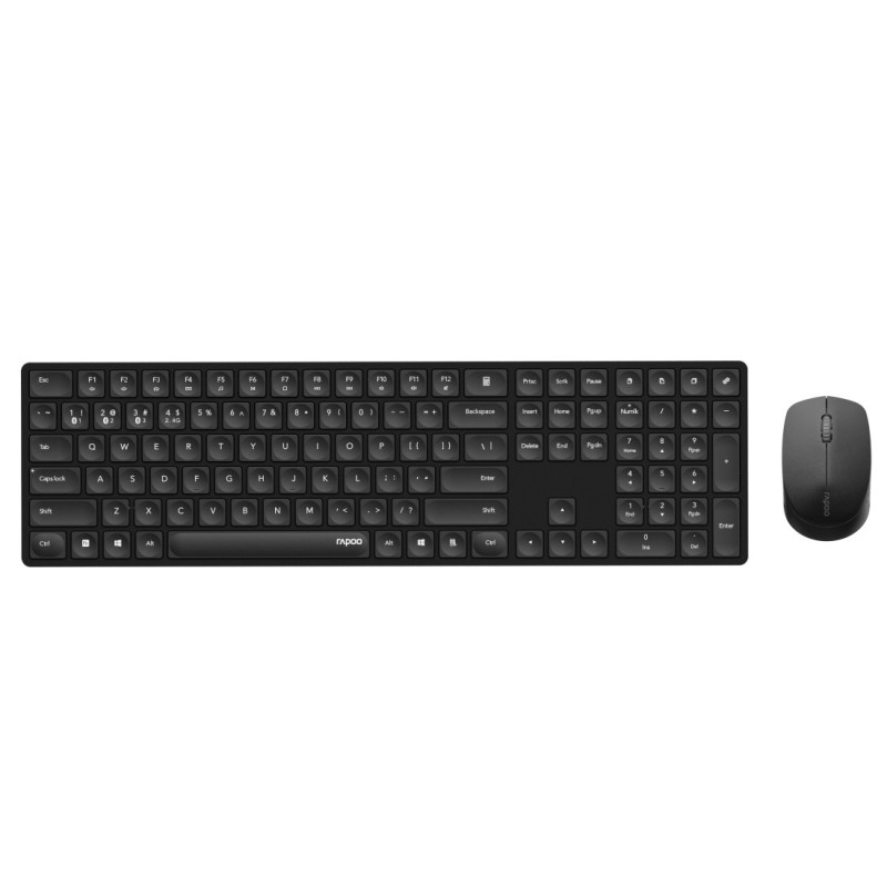 icecat_Rapoo 8020M keyboard Mouse included Bluetooth QWERTZ German Black