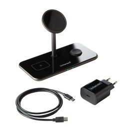 icecat_Intenso MB13 Auriculares, Smartphone, Reloj inteligente Negro USB Cargador inalámbrico Carga rápida Interior