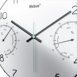 icecat_Mebus 16106 Quarz-Wanduhr Quartz clock Rotondo Nero, Bianco