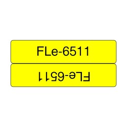 icecat_Brother FLE6511 Etiketten erstellendes Band Schwarz auf gelb