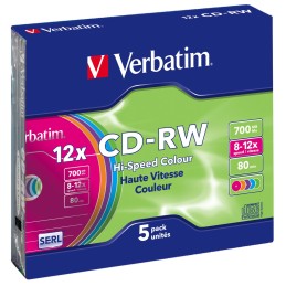 icecat_Verbatim CD-RW Colour 12x 700 Mo 5 pièce(s)